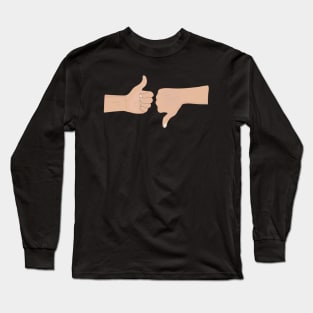 Thumb up and thumb down Long Sleeve T-Shirt